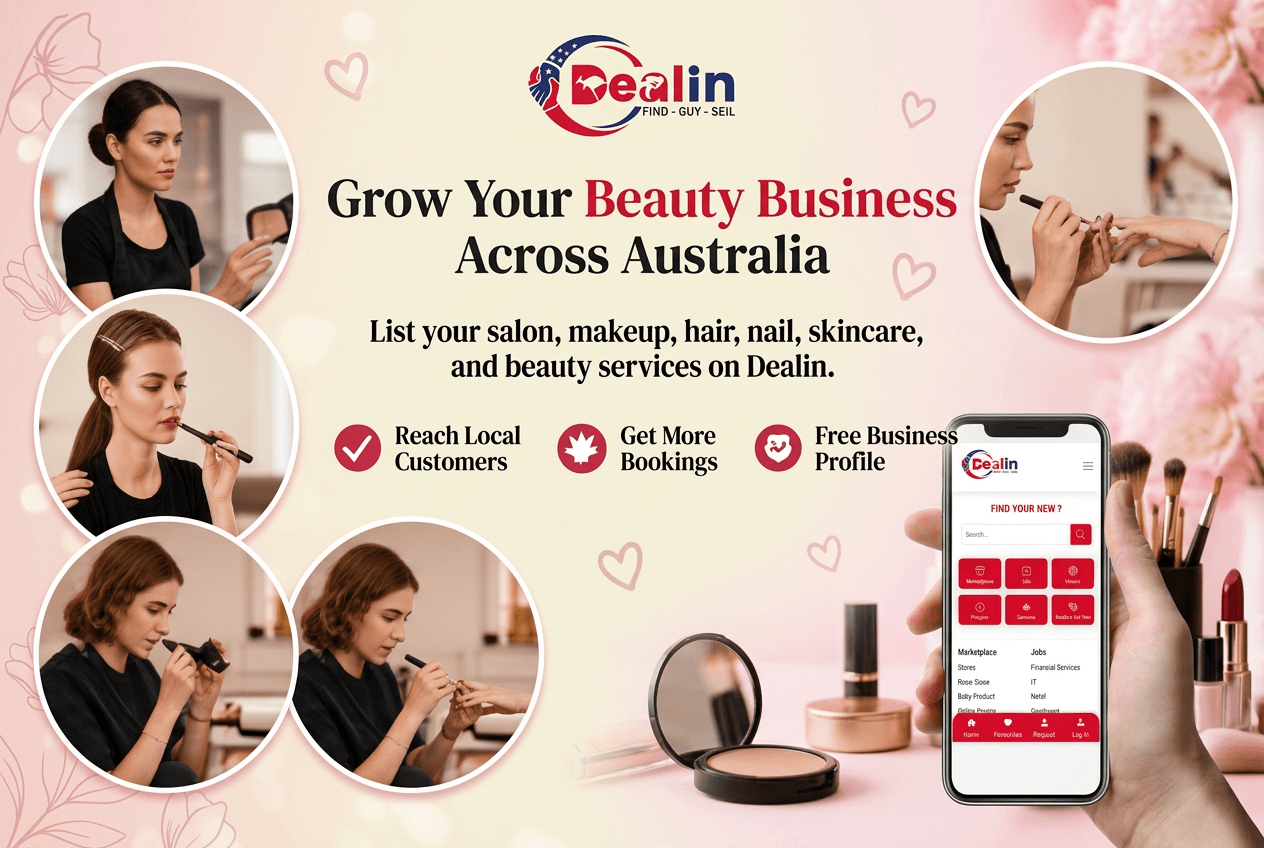 List your salon, makeup, hair, nail, skincare or beauty services on Dealin, or find trusted beauty experts in Australia