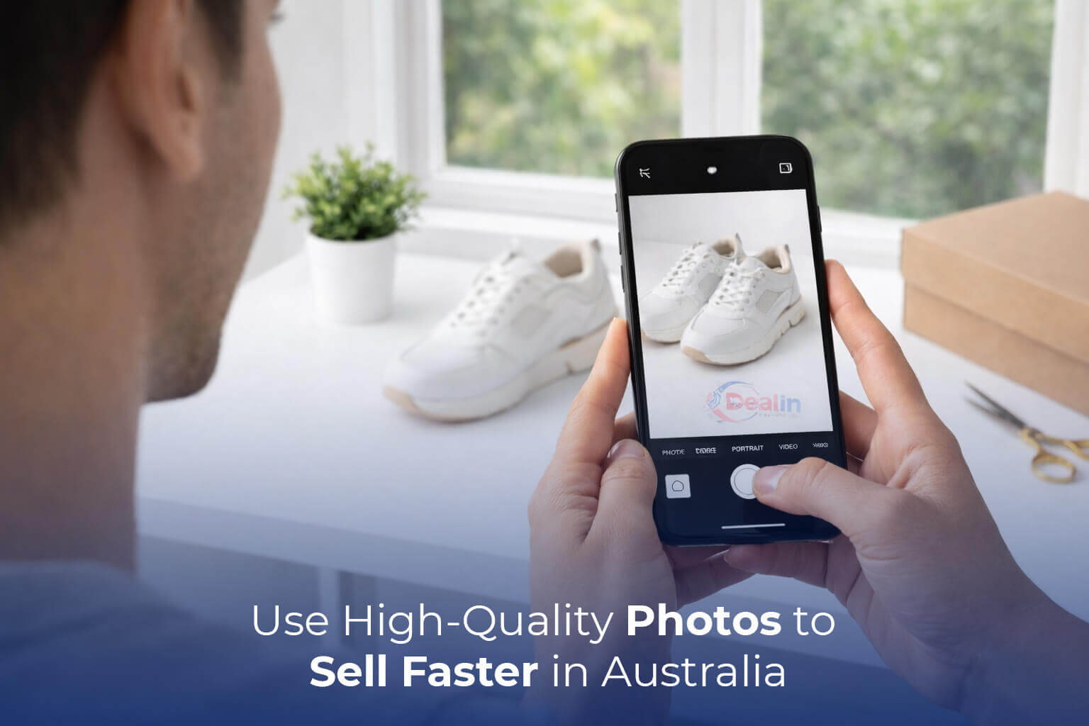 Australian seller taking clear photos for an online classifieds listing