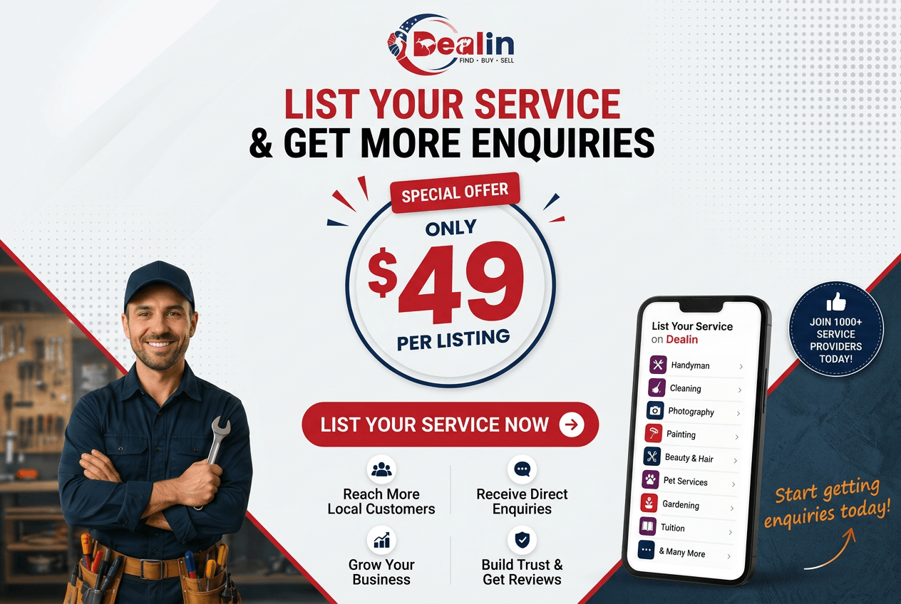 List your service on Dealin – $49 special offer to connect with local customers in Australia